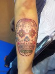 mark-tattoo-torrejon-ardoz-tatuaje-old-school-antebrazo-calavera