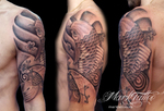 mark-tattoo-torrejon-ardoz-tatuaje-oriental-brazo-carpa-koi-olas