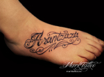mark-tattoo-torrejon-ardoz-tatuaje-letras-empeine-arantzazu