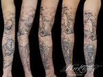 mark-tattoo-torrejon-ardoz-madrid-brazo-negro-drakar-acantilado-mapa-brujula-reloj-arena