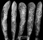 mark-tattoo-torrejon-ardoz-madrid-tatuaje-realismo-brazo-reloj-niños-bruma-flores-nombres