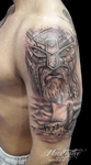 mark-tattoo-torrejon-ardoz-madrid-tatuaje-realismo-brazo-vikingo-drakar